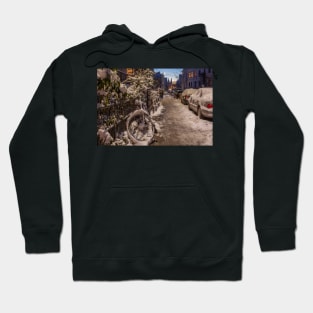 Fedellisten, winter, houses, snow, evening, dusk, Germany Hoodie